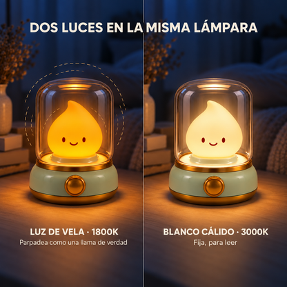 Clamiro · Lámpara de mesilla recargable, con rueda para graduar la luz