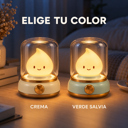 Clamiro · Lámpara de mesilla recargable, con rueda para graduar la luz